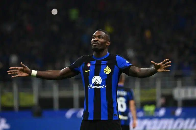 Inter Milan 1-0 AS Roma: Inter reclaim top spot thanks to late Thuram goal