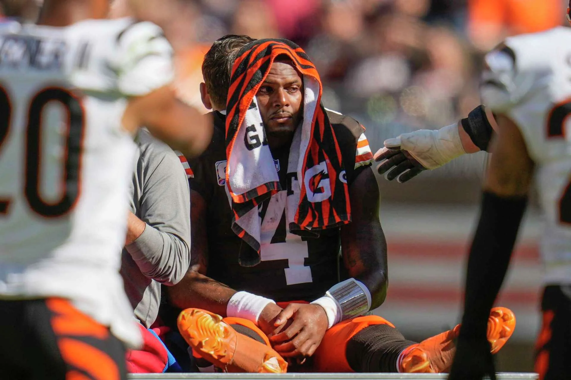 Browns quarterback Deshaun Watson will miss the remainder of the NFL season due to a ruptured Achilles tendon
