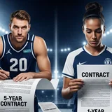 Why do most female players get shorter contract periods?