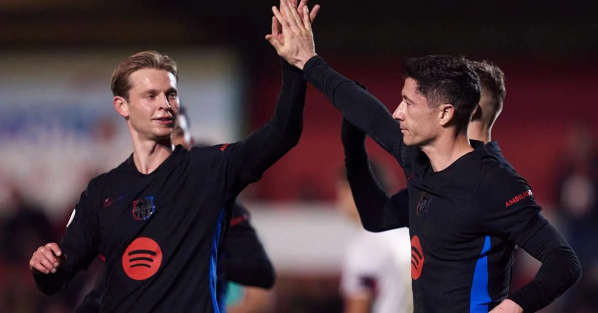 UD Barbastro 0-4 Barcelona: Lewandowski scores twice as Barca thrash fourth-tier hosts in Copa del Rey