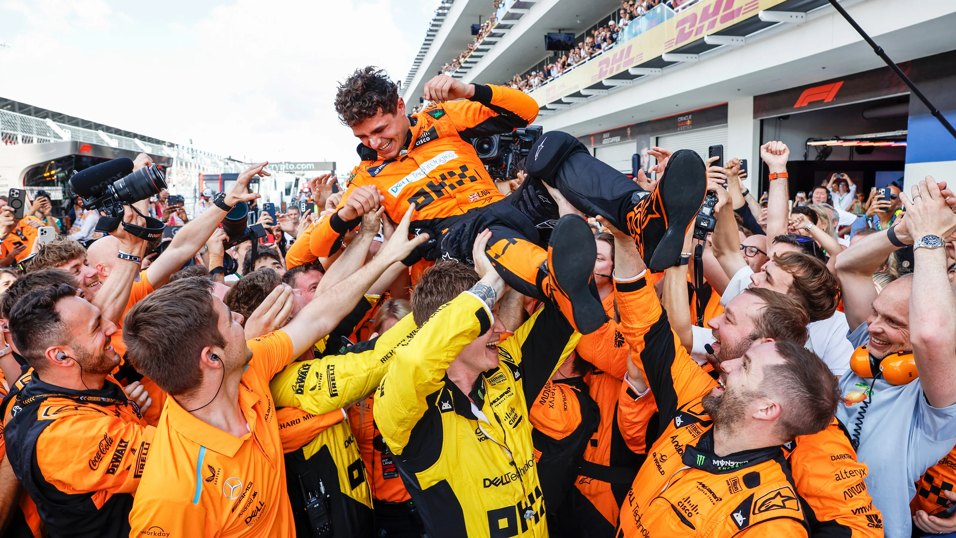 Miami GP: McLaren's Norris holds off Red Bull's Verstappen for maiden Formula 1 victory