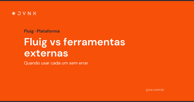 Fluig vs ferramentas externas: quando usar cada um