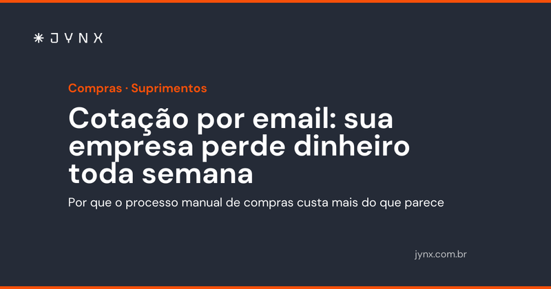Cotação de compras por email: por que sua empresa perde dinheiro toda semana