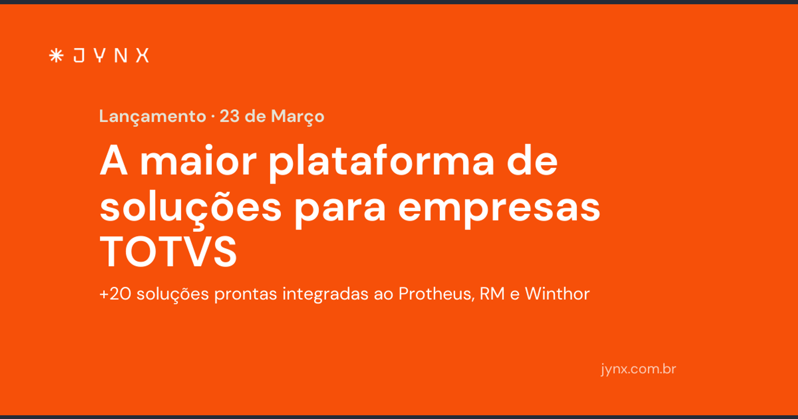A maior plataforma de soluções para empresas TOTVS: conheça a JYNX