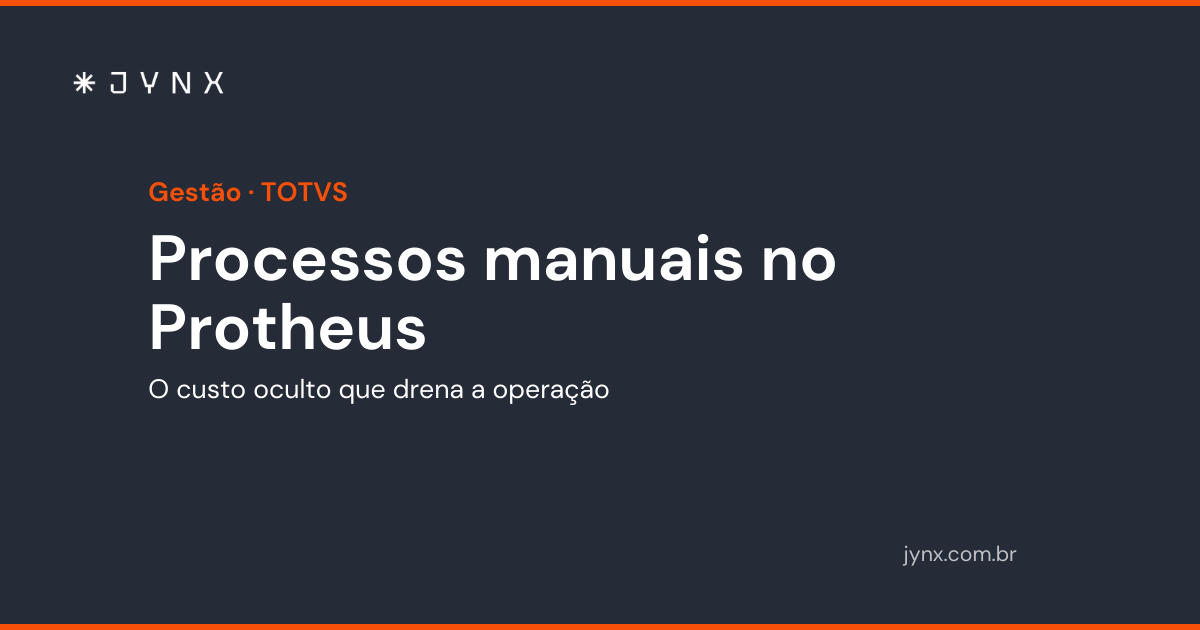 Processos manuais no Protheus: o custo oculto que drena a operação