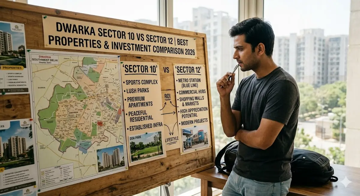 Dwarka Sector 10 vs Sector 12 | Best Properties & Investment Comparison 2026
