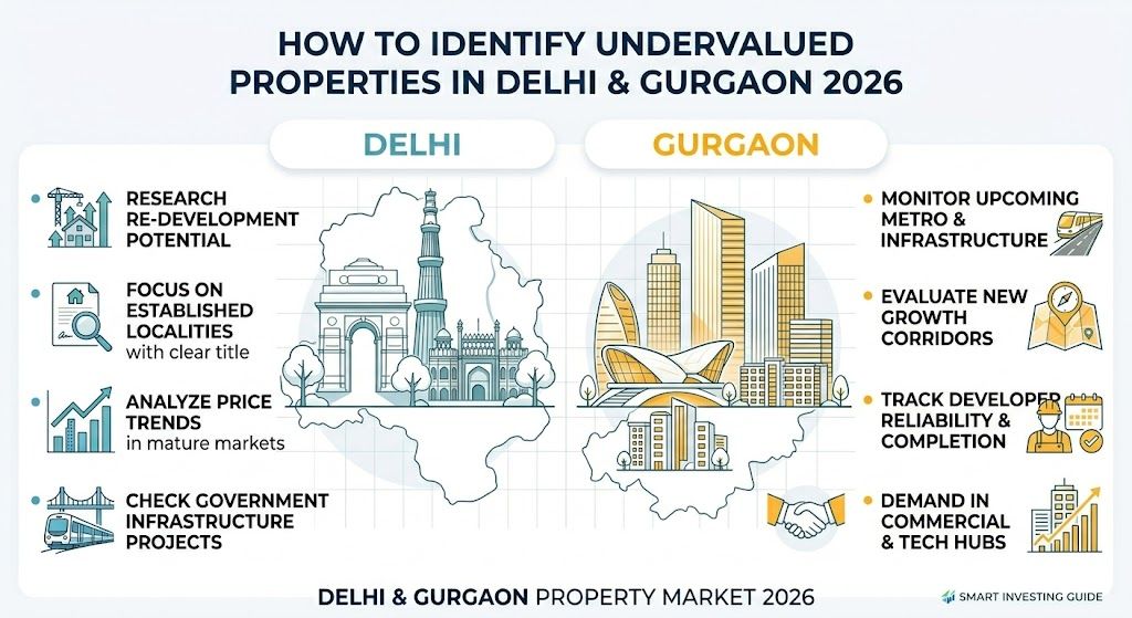  How to Identify Undervalued Properties in Delhi & Gurgaon 2026