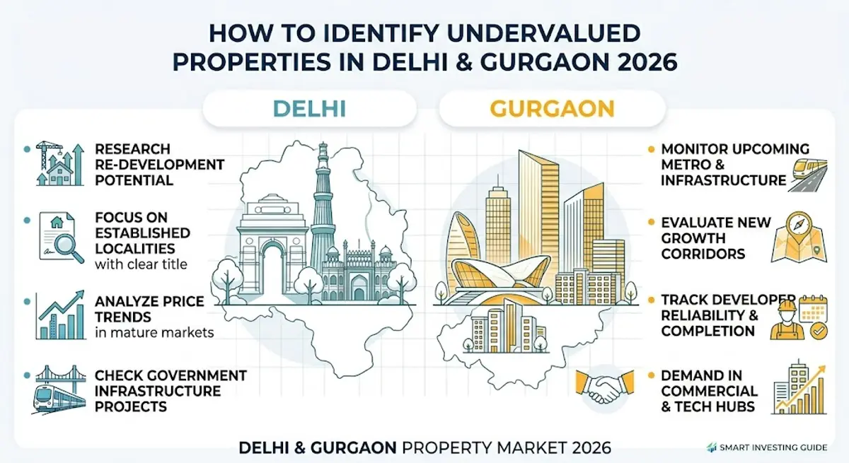 How to Identify Undervalued Properties in Delhi & Gurgaon 2026