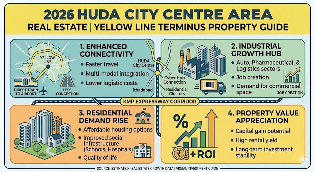 Huda City Centre Area Real Estate 2026 | Yellow Line Terminus Property Guide