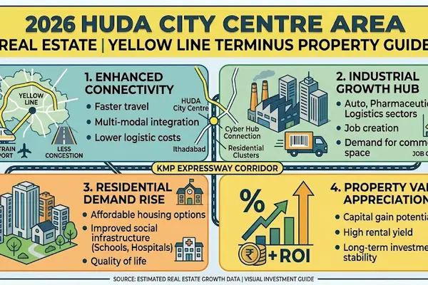 Huda City Centre Area Real Estate 2026 | Yellow Line Terminus Property Guide