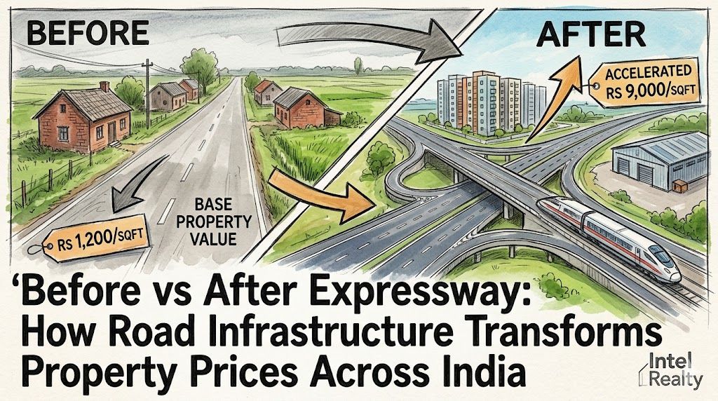 Before vs After Expressway: How Road Infrastructure Transforms Property Prices Across India