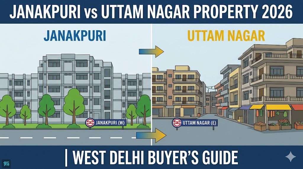 Janakpuri vs Uttam Nagar Property 2026 | West Delhi Buyer's Guide