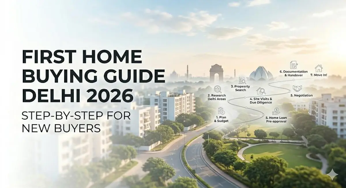 First Home Buying Guide Delhi 2026 | Step by Step for New Buyers