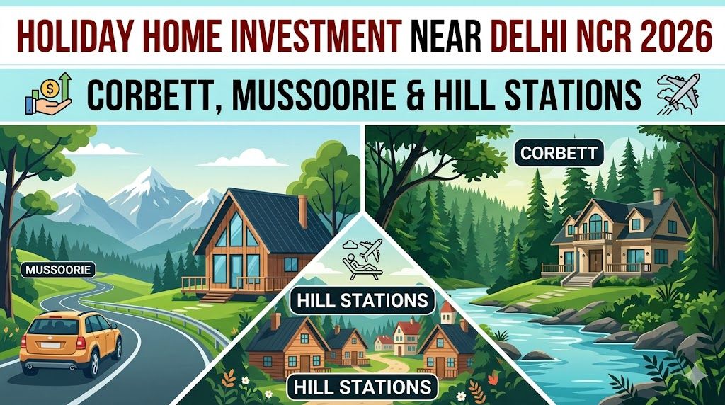 Holiday Home Investment Near Delhi NCR 2026 | Corbett, Mussoorie & Hill Stations