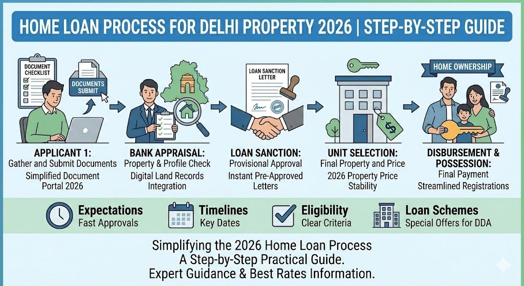 Home Loan Process for Delhi Property 2026 | Step-by-Step Guide