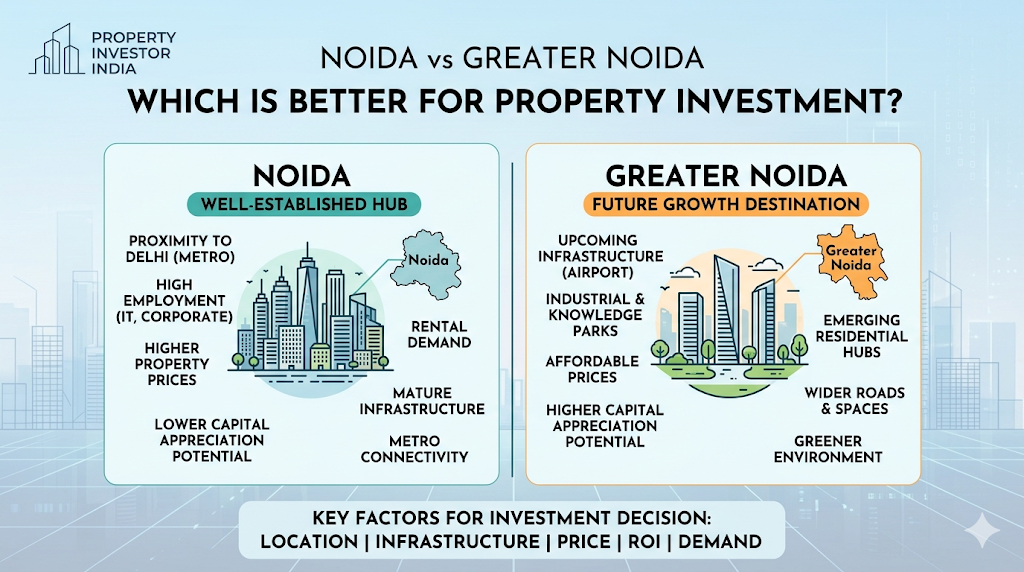 Noida vs Greater Noida | Which is Better for Property Investment?