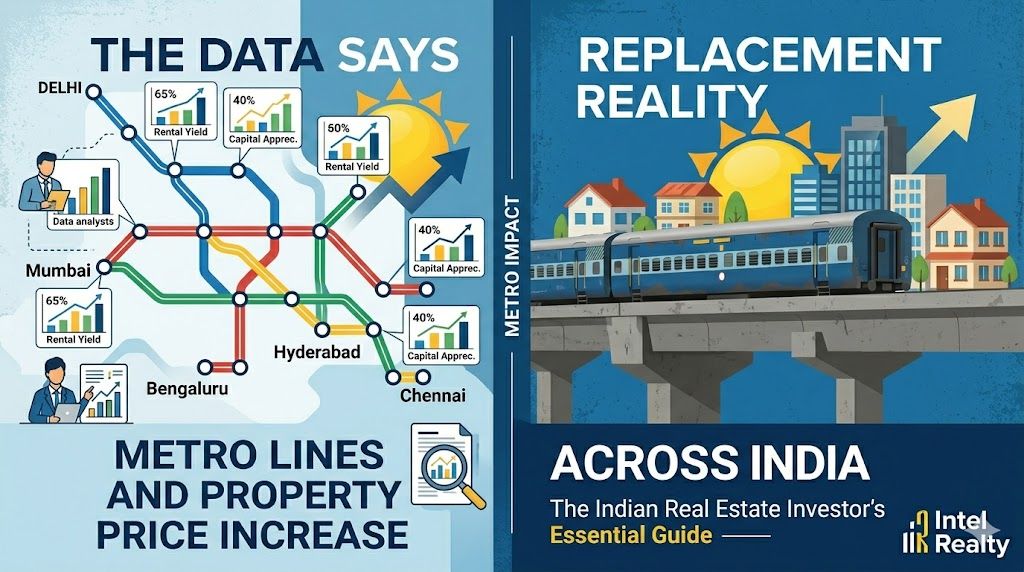 Metro Lines and Property Price Increase: What the Data Says Across India