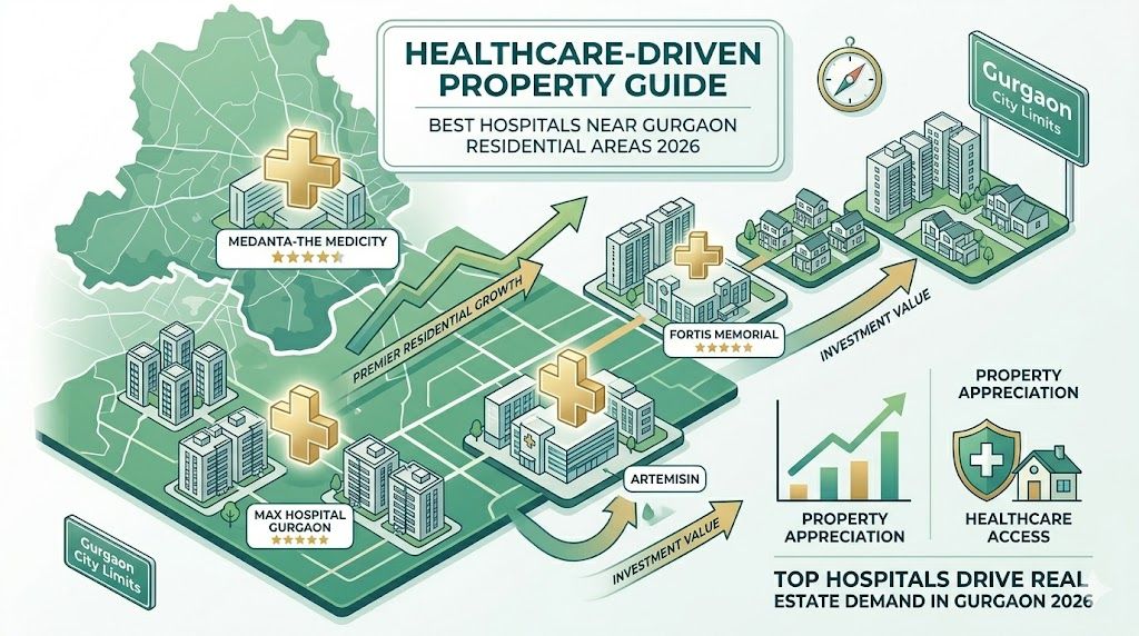 Best Hospitals Near Gurgaon Residential Areas 2026 | Healthcare-Driven Property Guide 