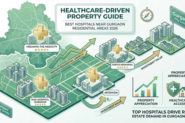 Best Hospitals Near Gurgaon Residential Areas 2026 | Healthcare-Driven Property Guide