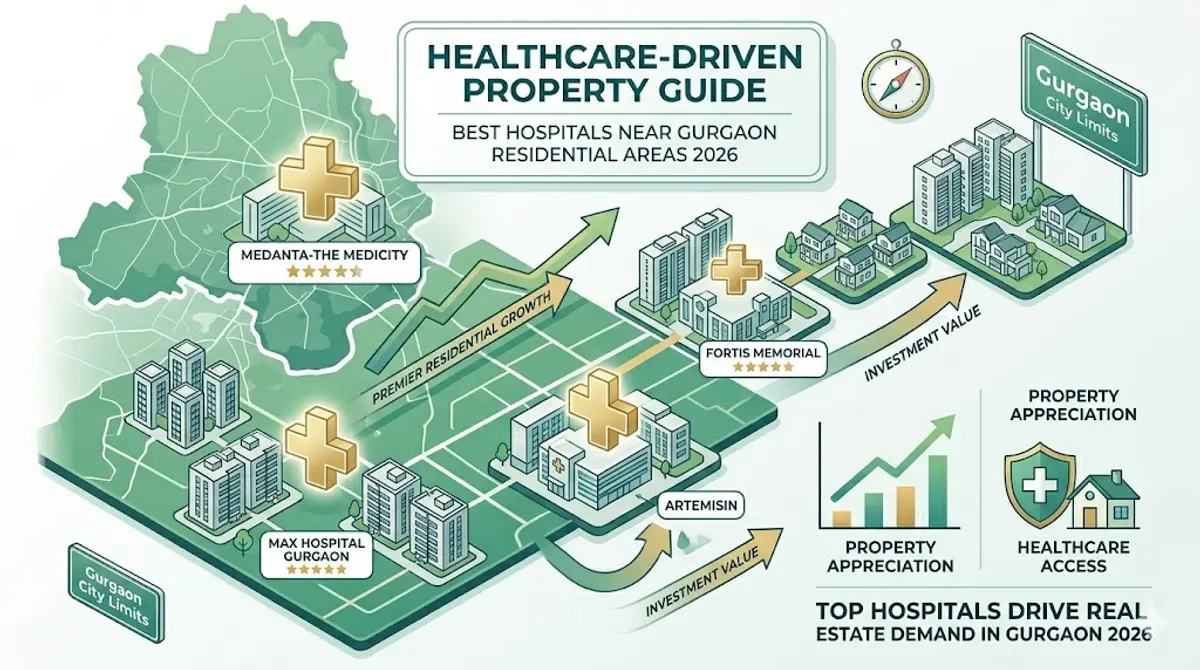 Best Hospitals Near Gurgaon Residential Areas 2026 | Healthcare-Driven Property Guide