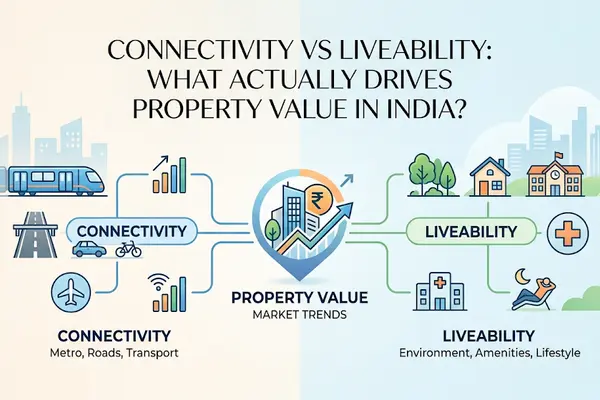 Connectivity vs Liveability: What Actually Drives Property Value in India?
