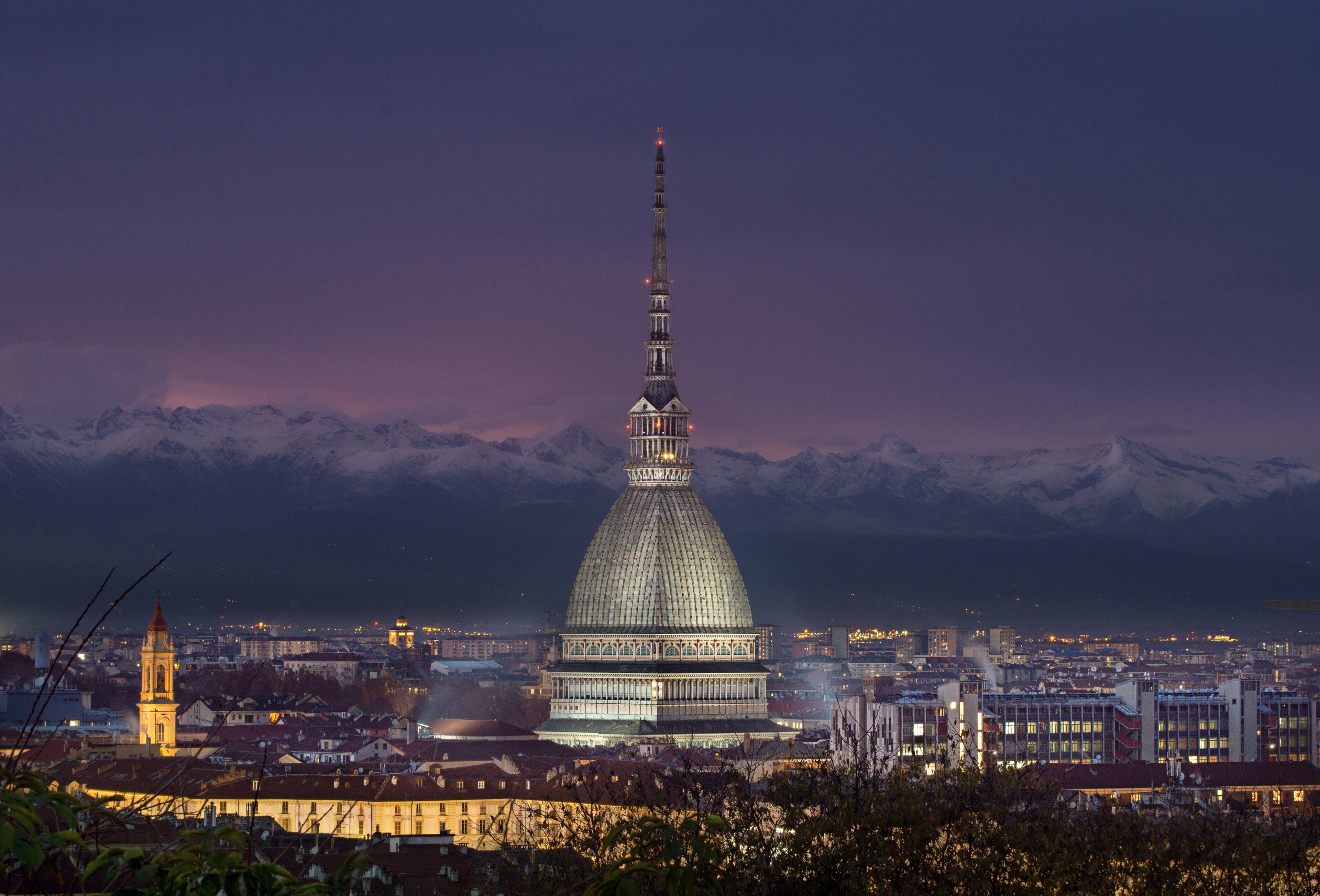 Mole Antonelliana and the Alps, Turin, Italy