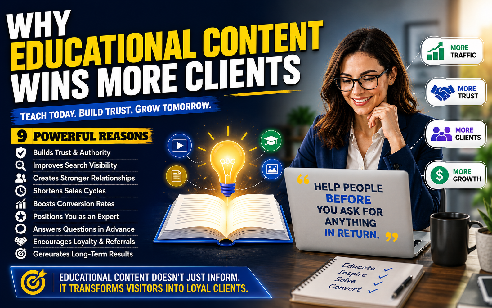 Why Educational Content Wins More Clients for Service Businesses