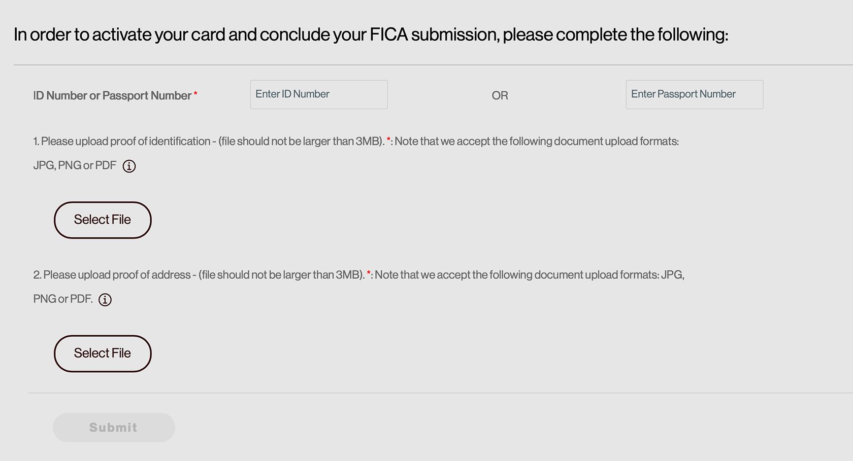 FICA Registration