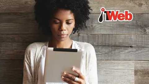 IT Web image of woman reading an article on her tablet device