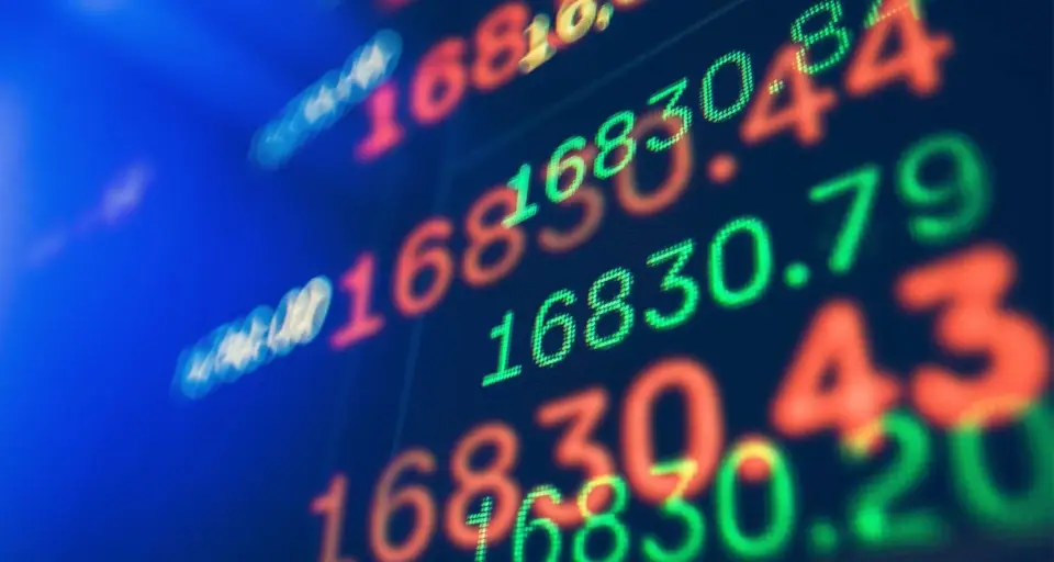 Numbers on a screen