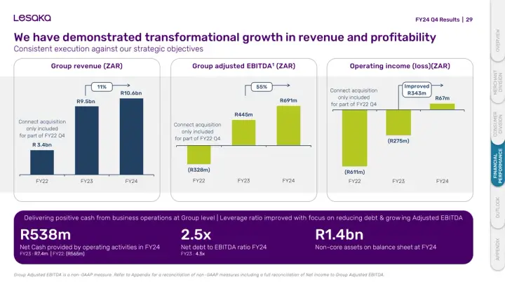 Lesaka growth graph