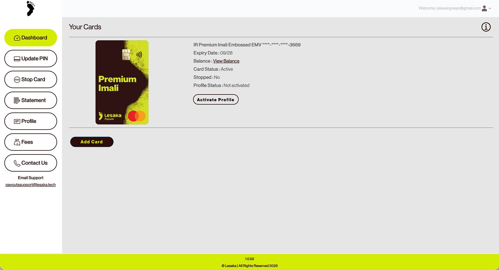 Activate your profile