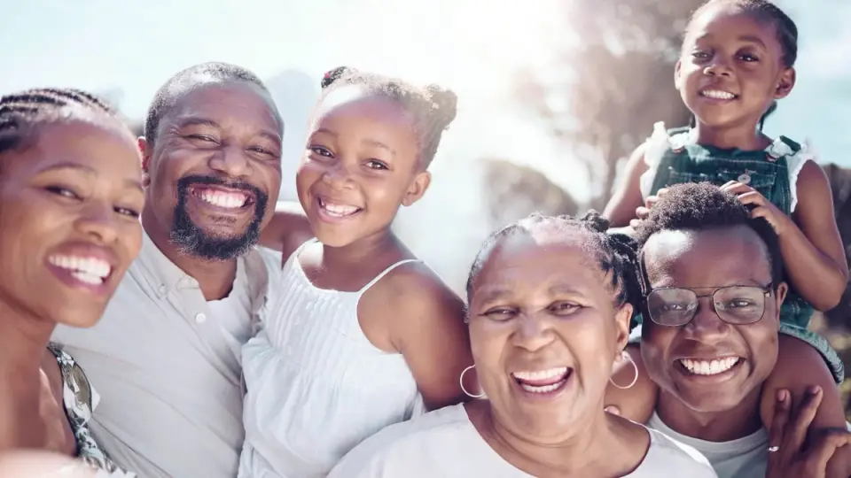 Family smiling