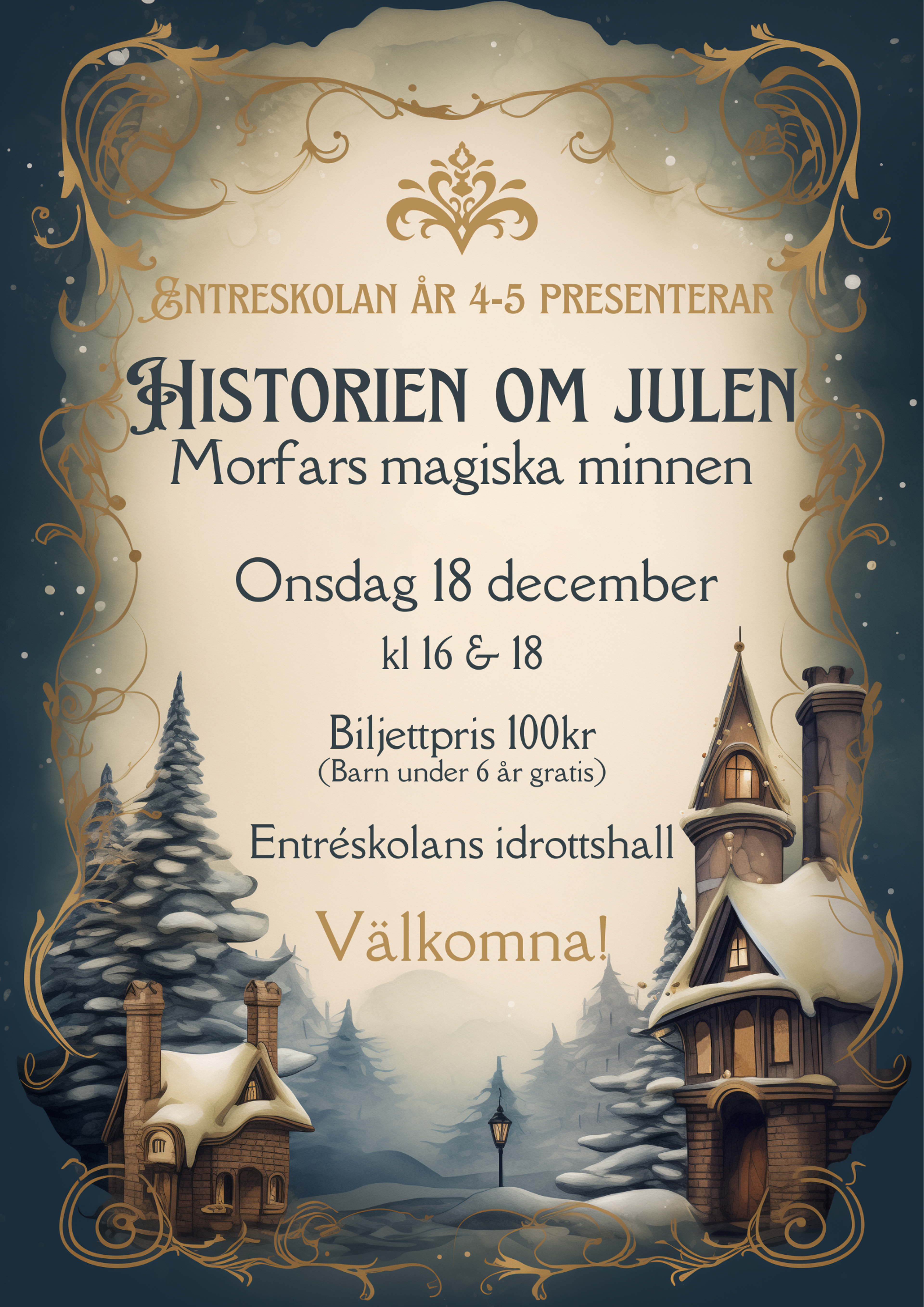Bild från föreställningen Historien om julen – Morfars magiska minnen