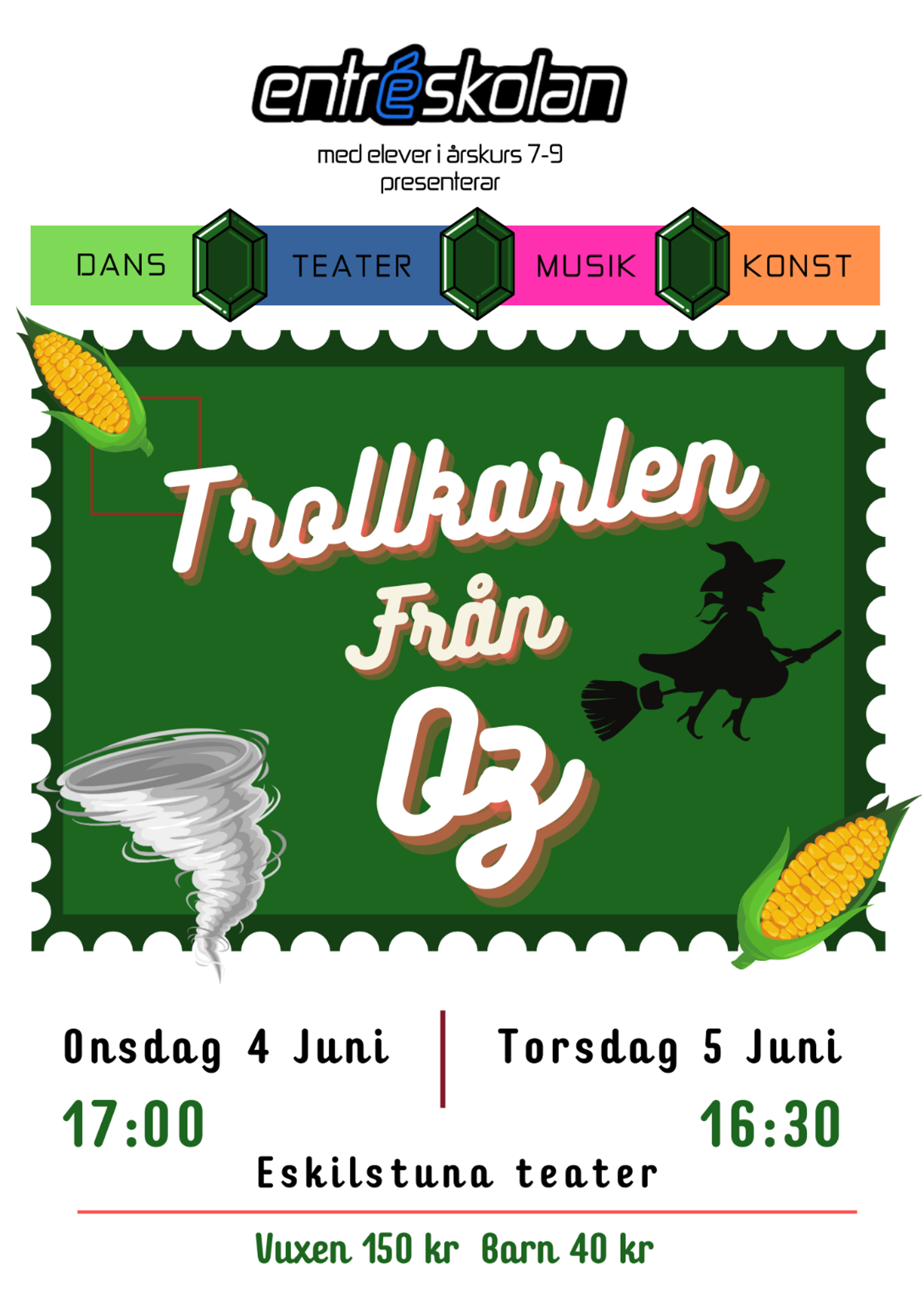 Bild från föreställningen Trollkarlen från Oz