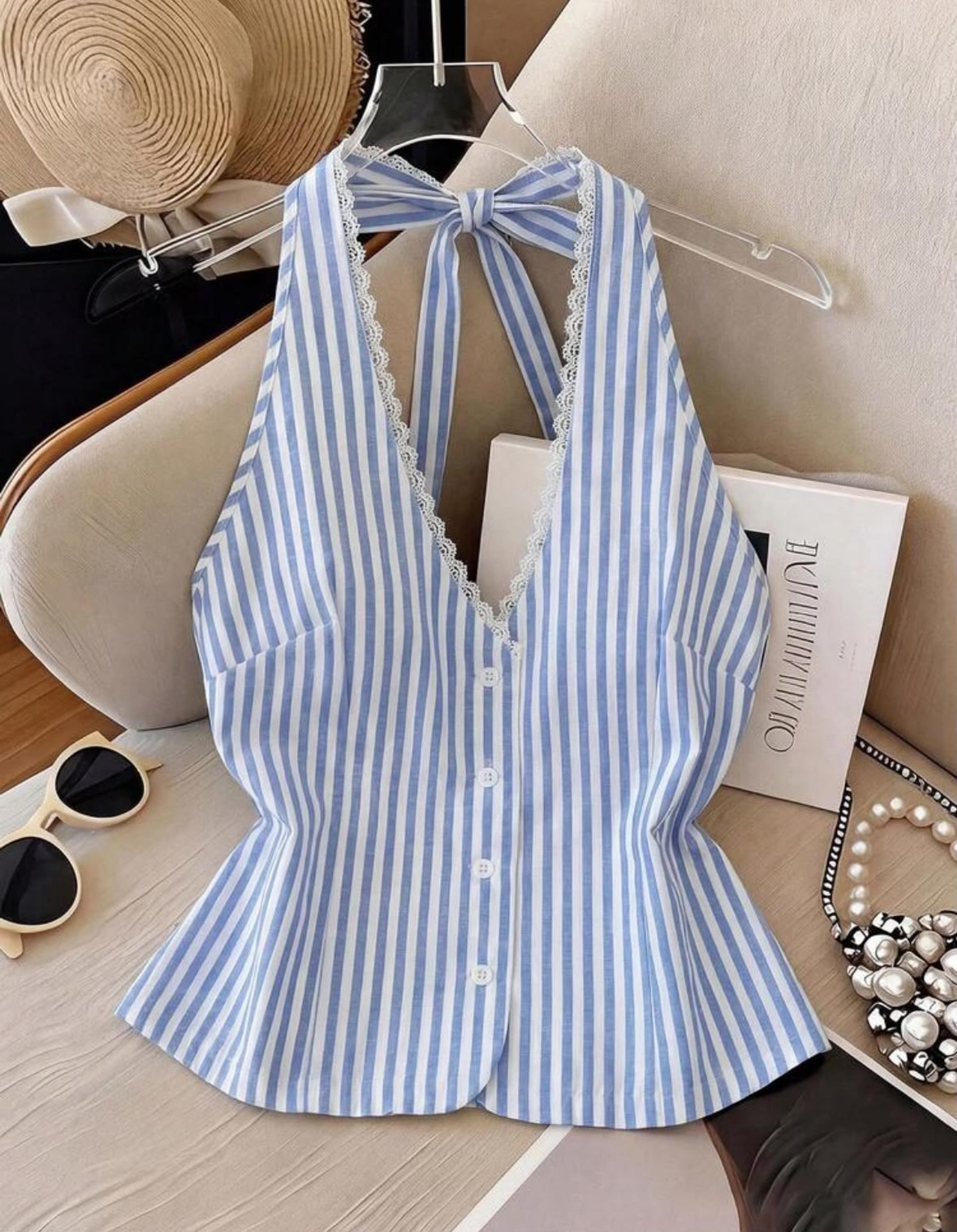 Camisa de rayas casual vista 1