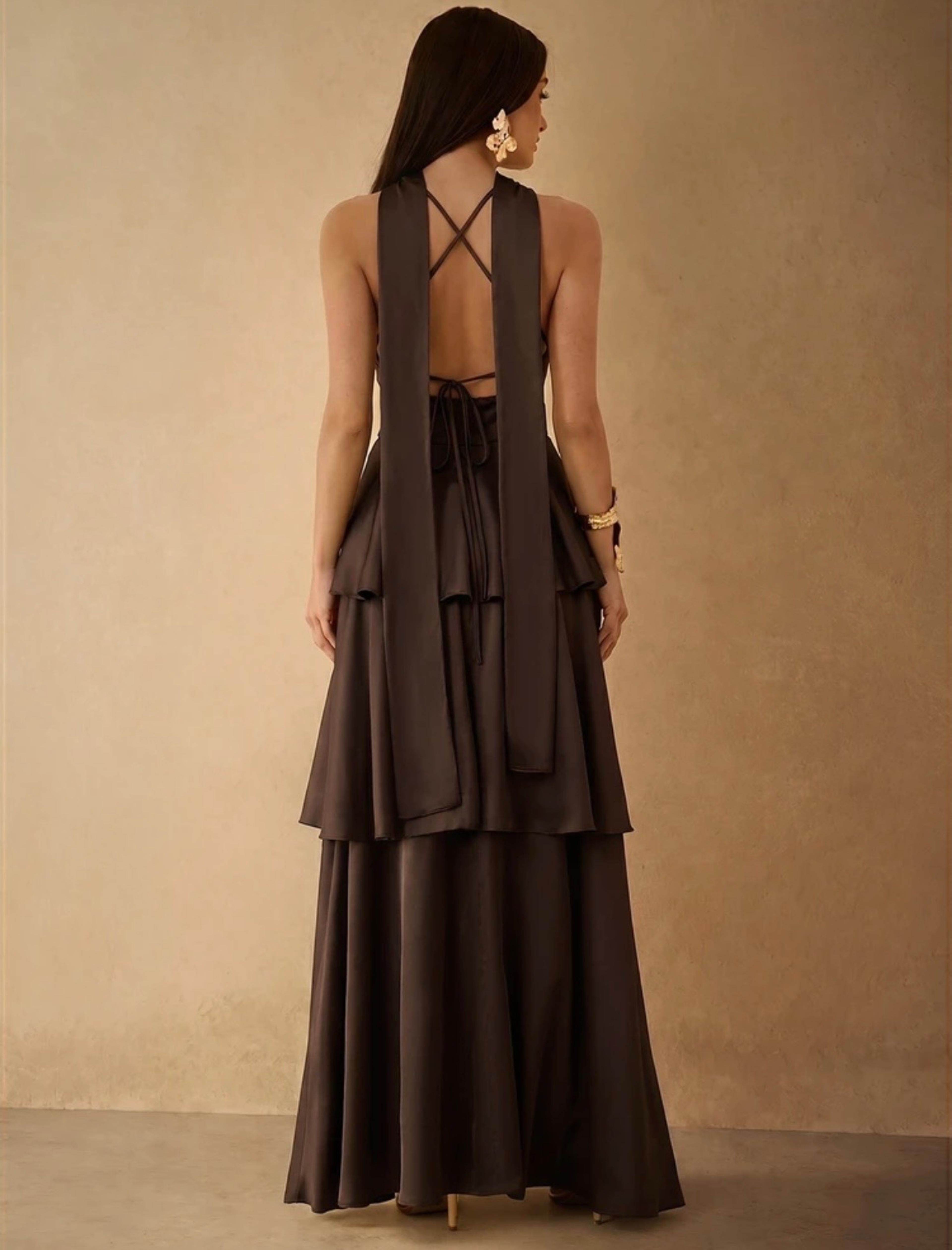 Long dresses with flies and thin straps view 4