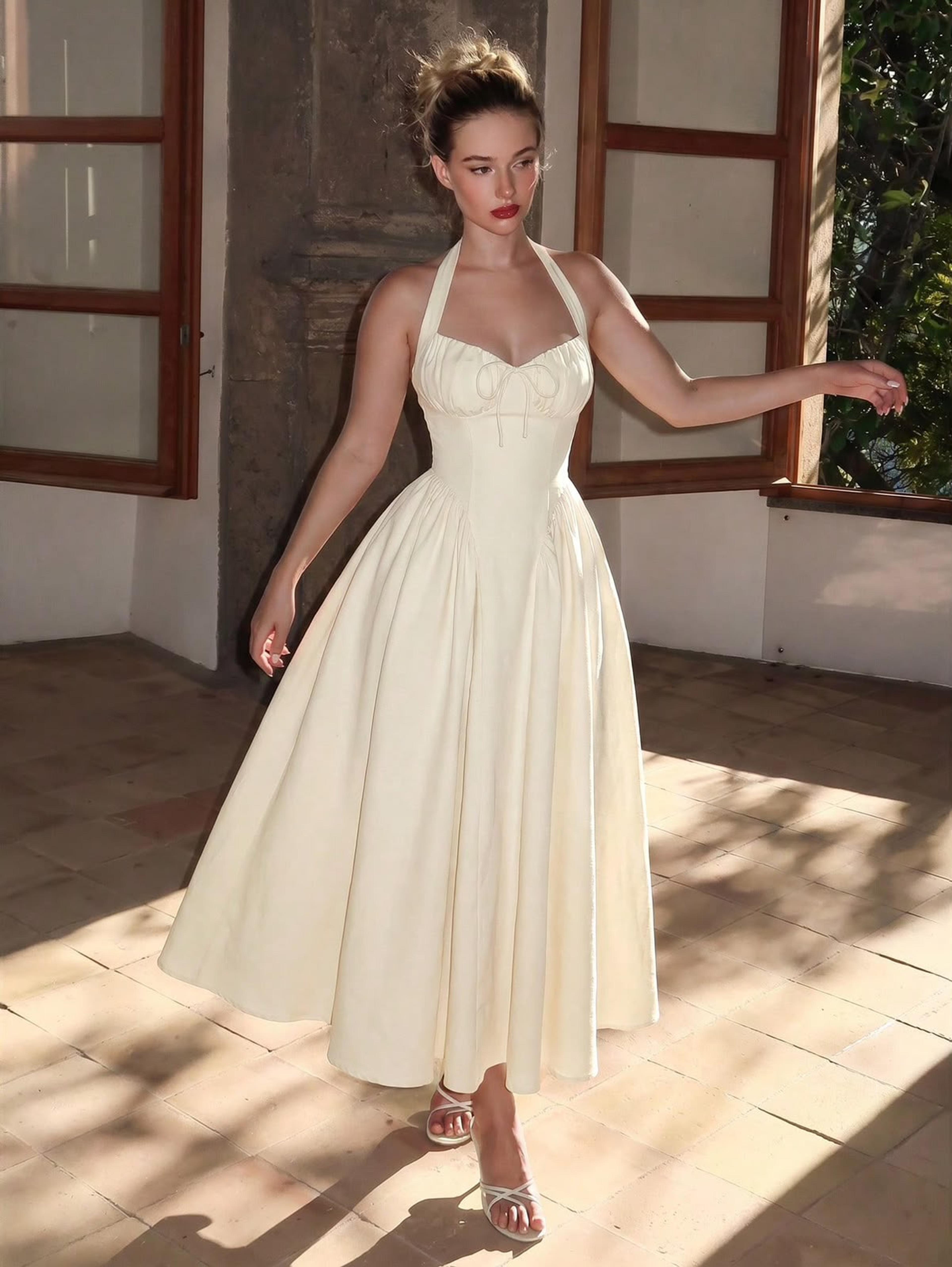 Elegant princess cut dress view 2