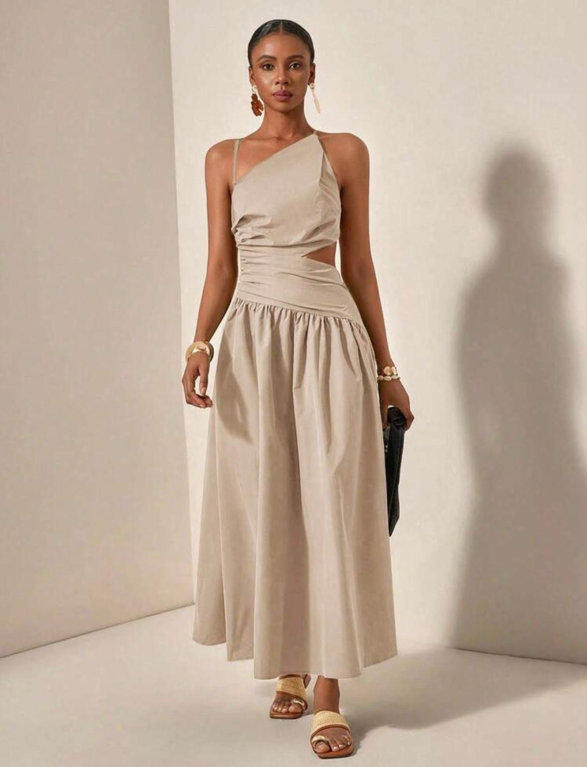 vestido largo casual lino verano