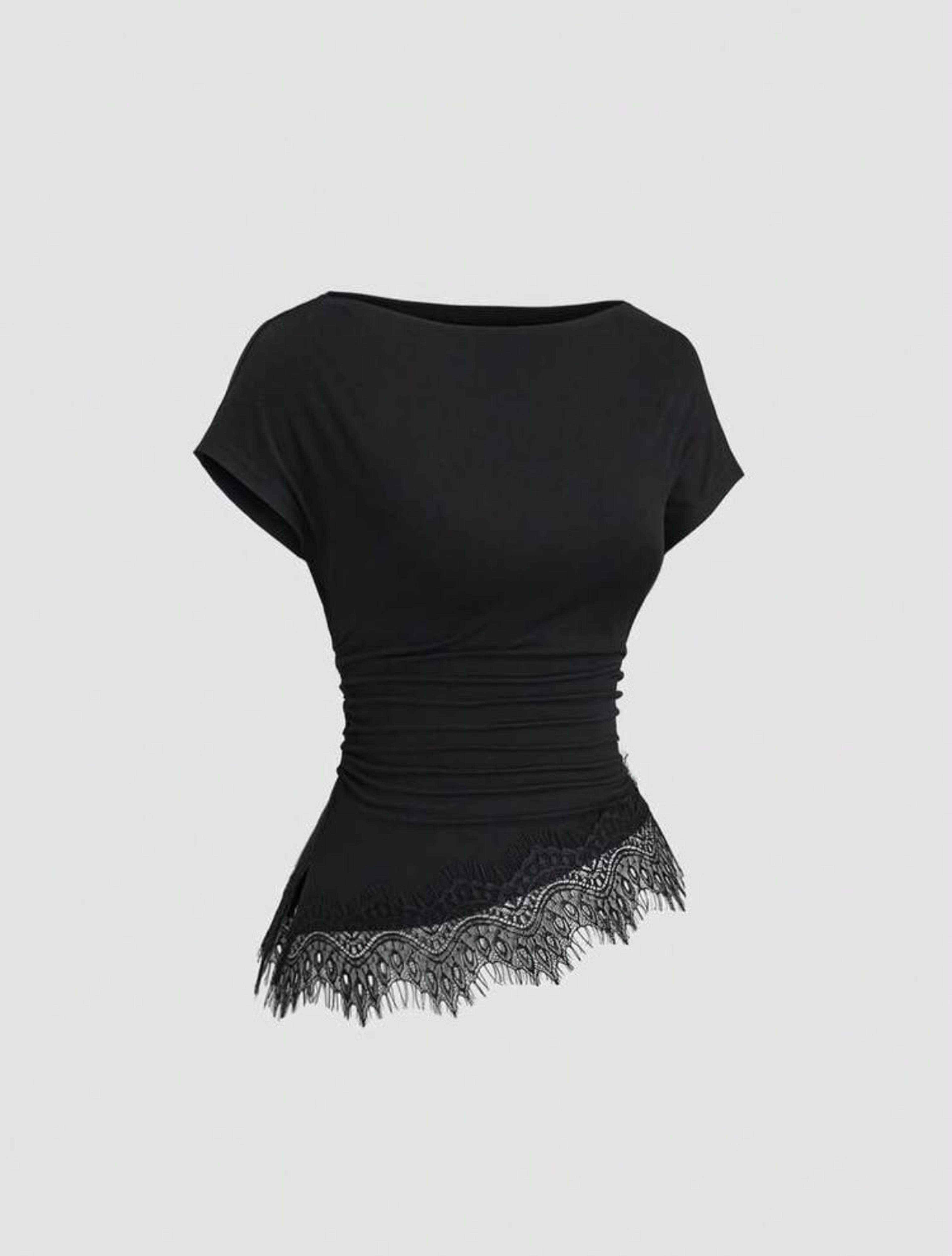Casual bottom lace shirt view 1