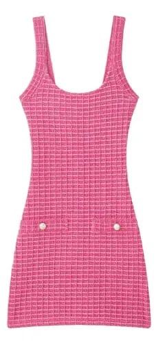 Vestido con botones de perla