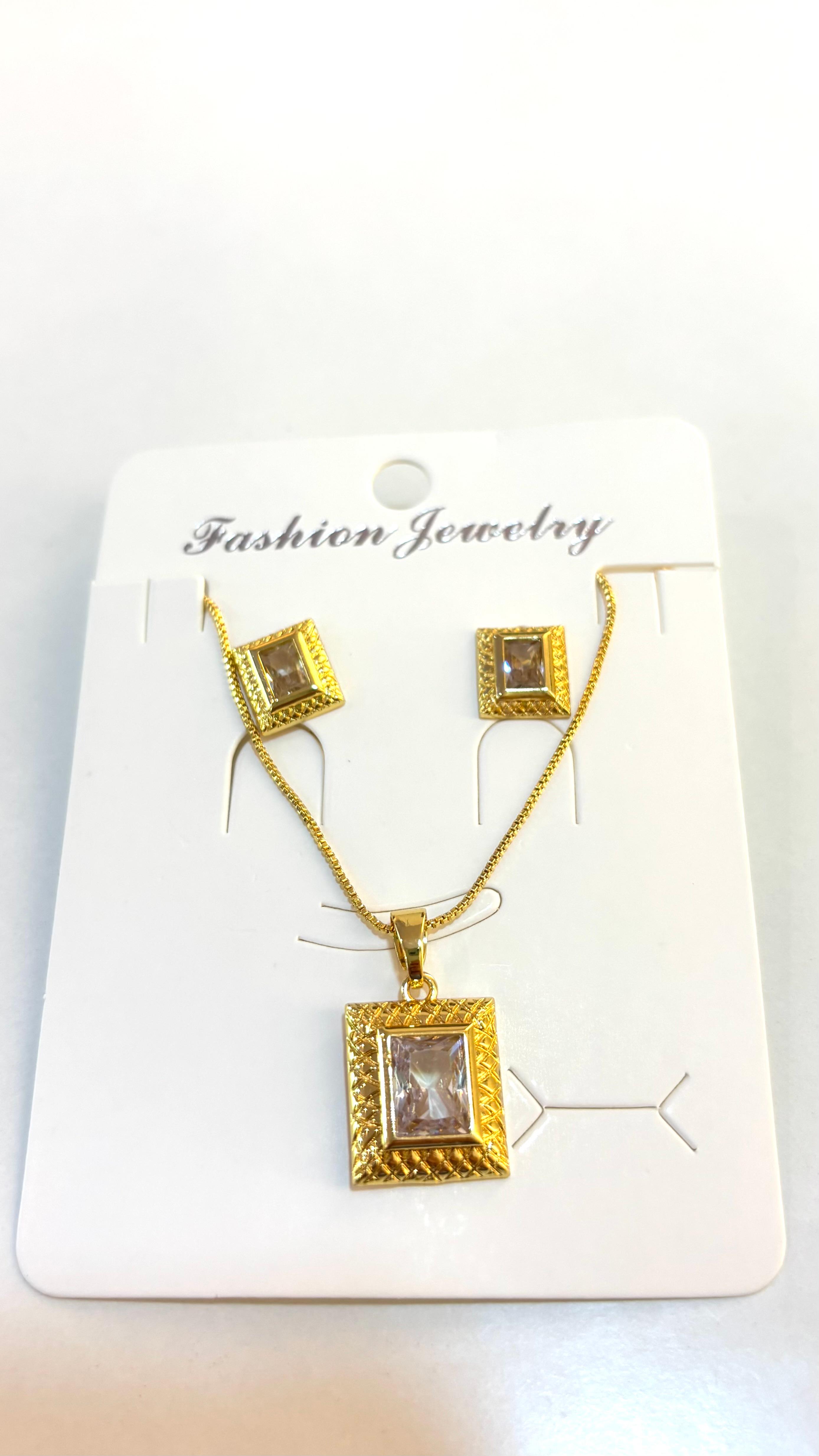 Set de cadena y arete