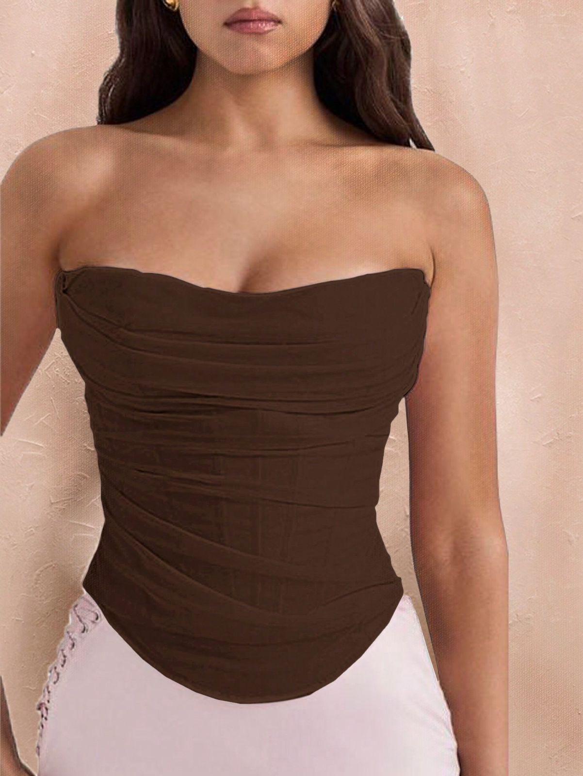 Corset con escote strapless