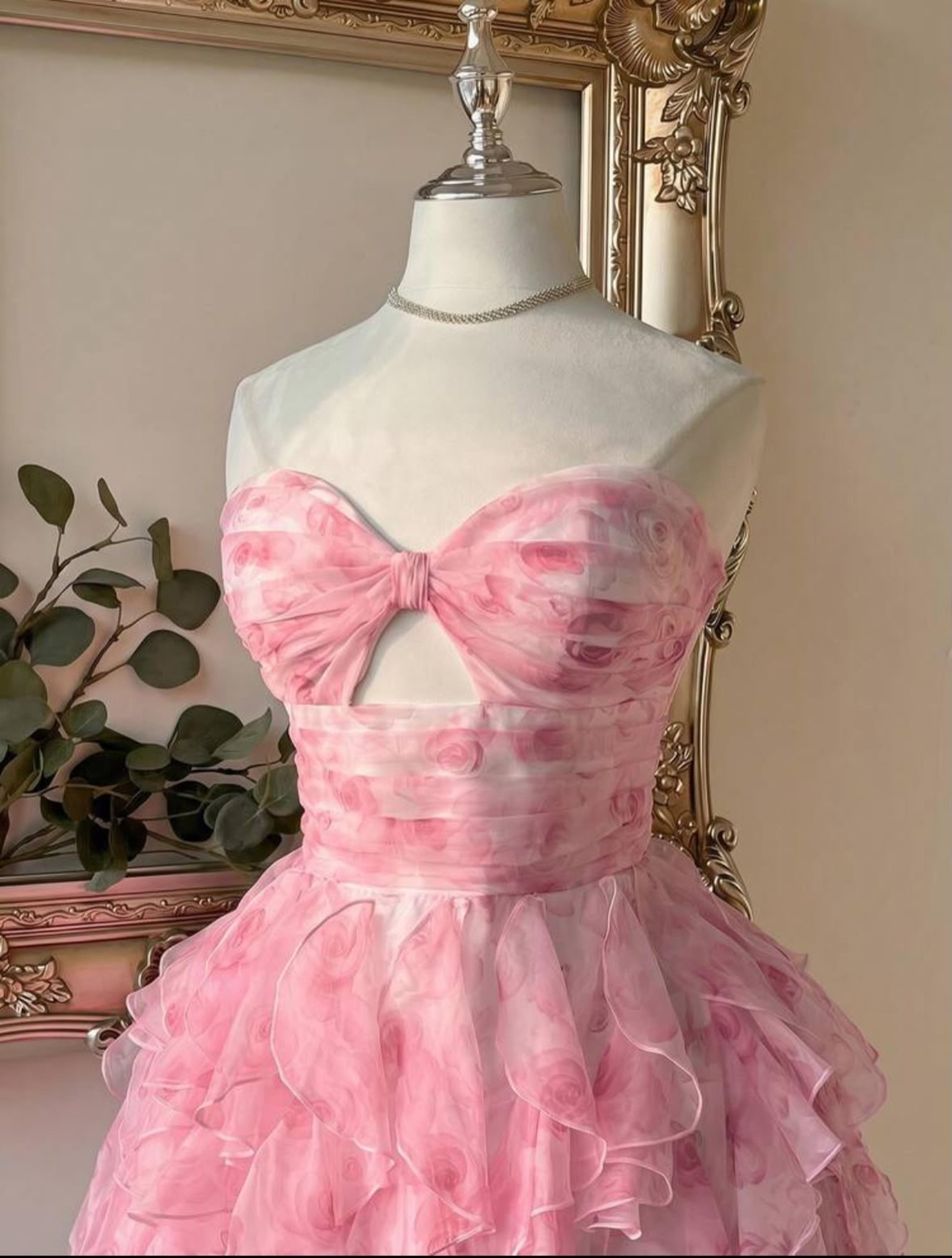 Pink sleeveless dress view 3