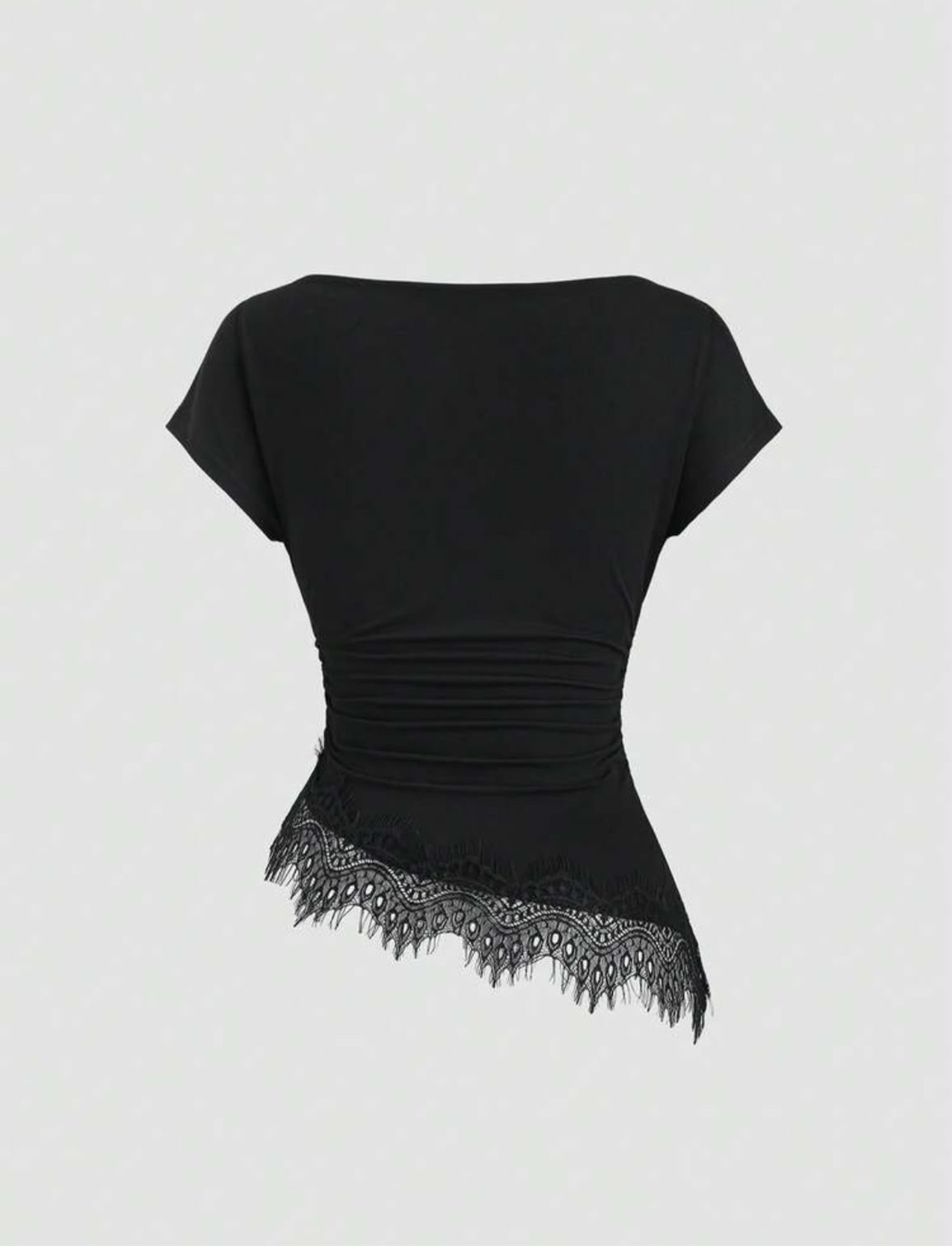 Casual bottom lace shirt view 2