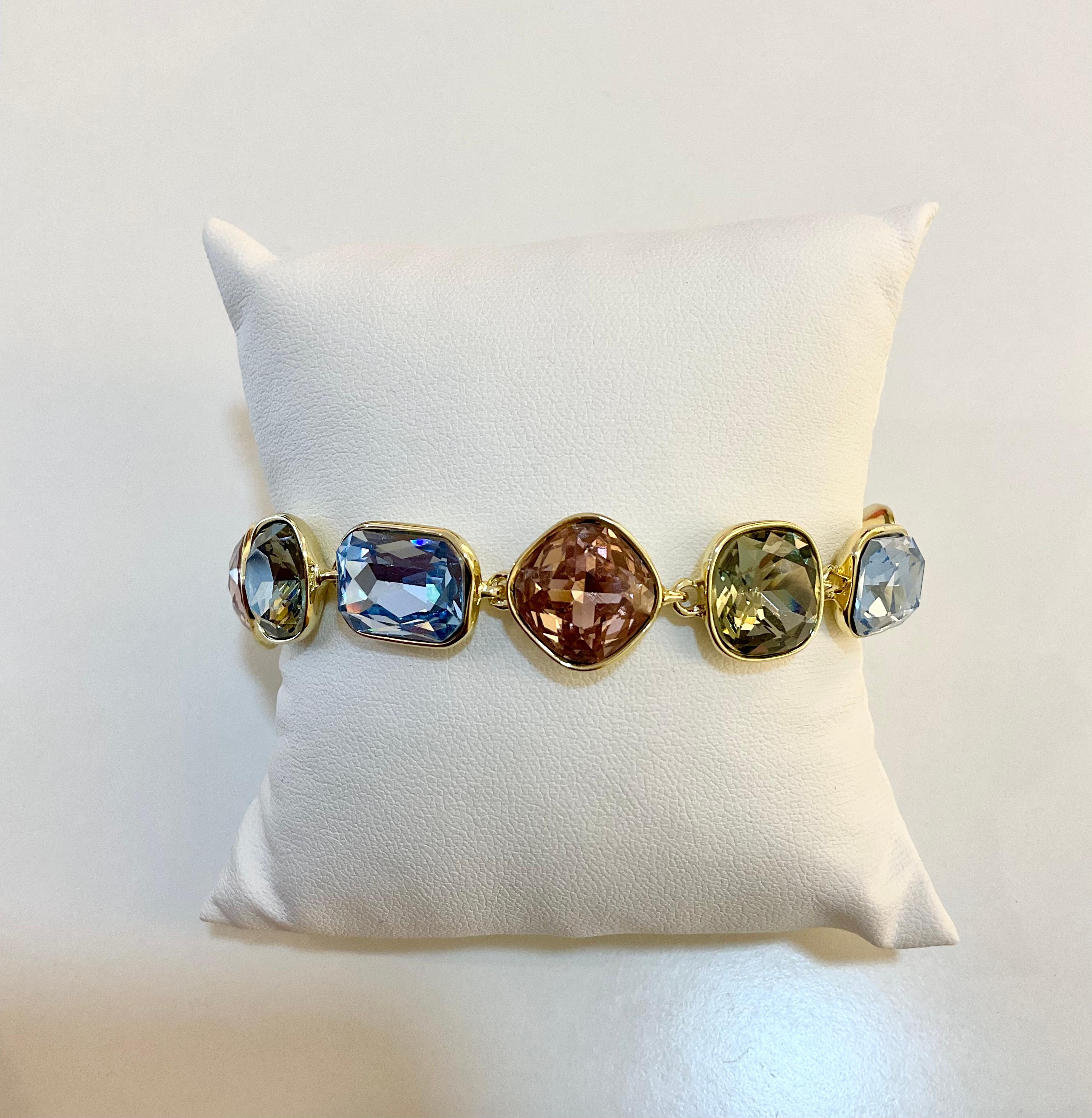 Pulsera con cristales multicolor 