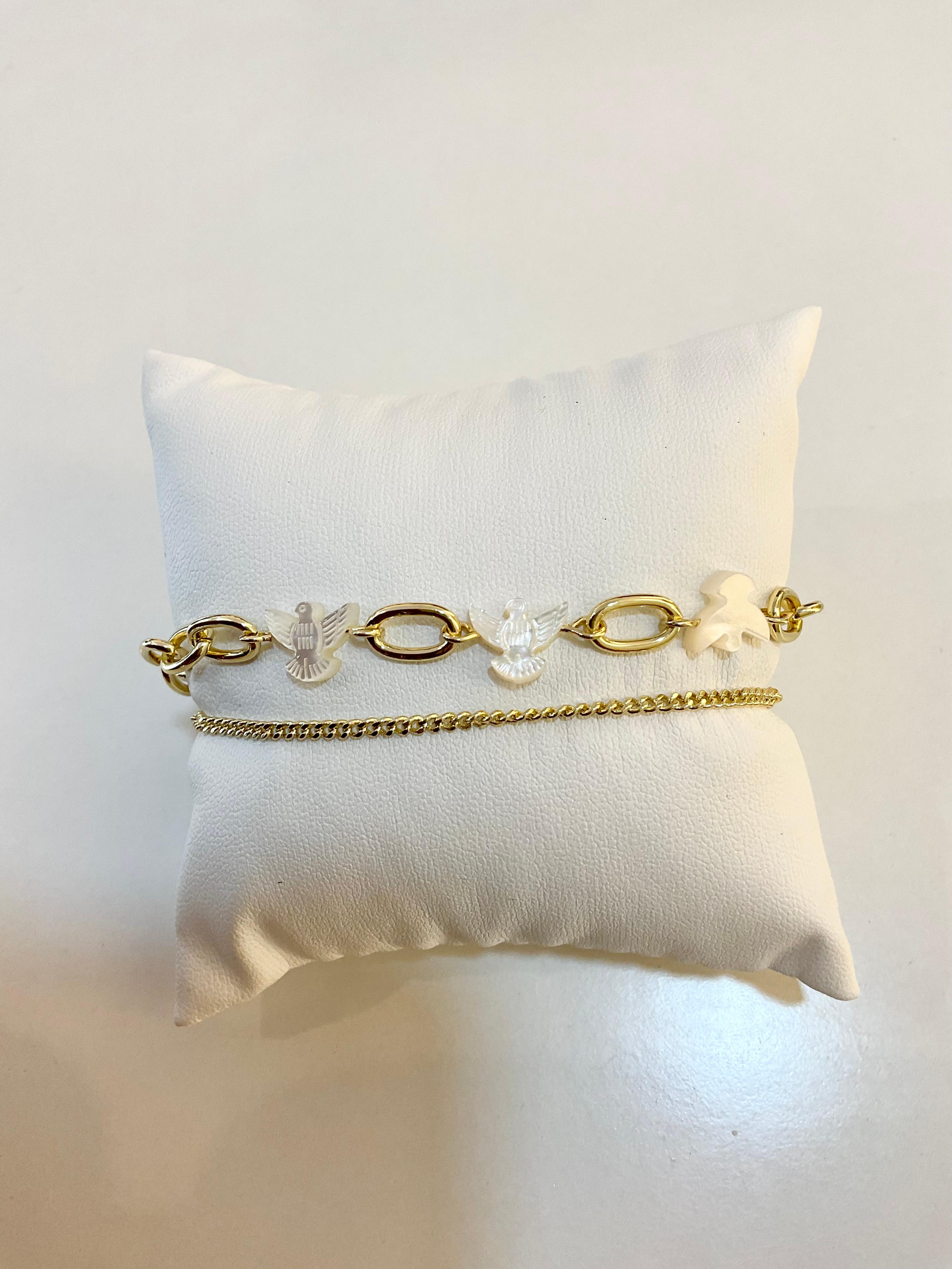Bracelet with peace dove charm