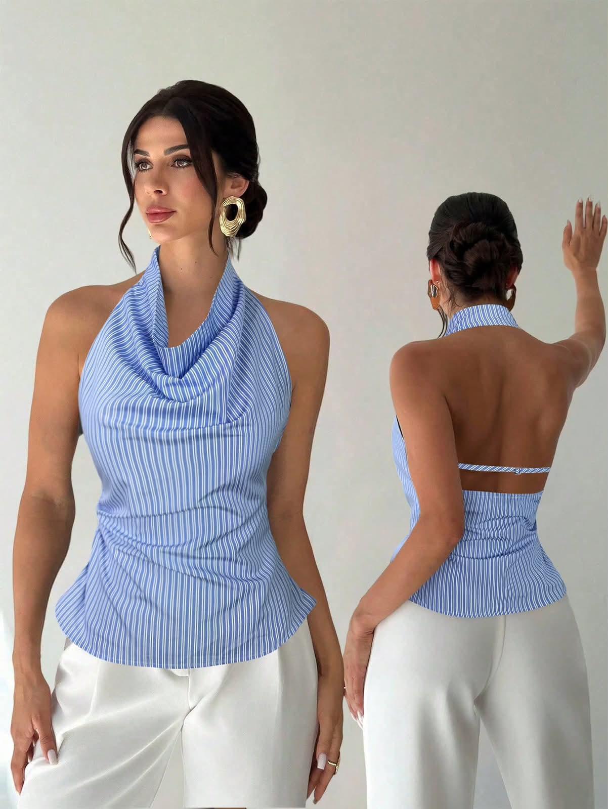 Backless blouse