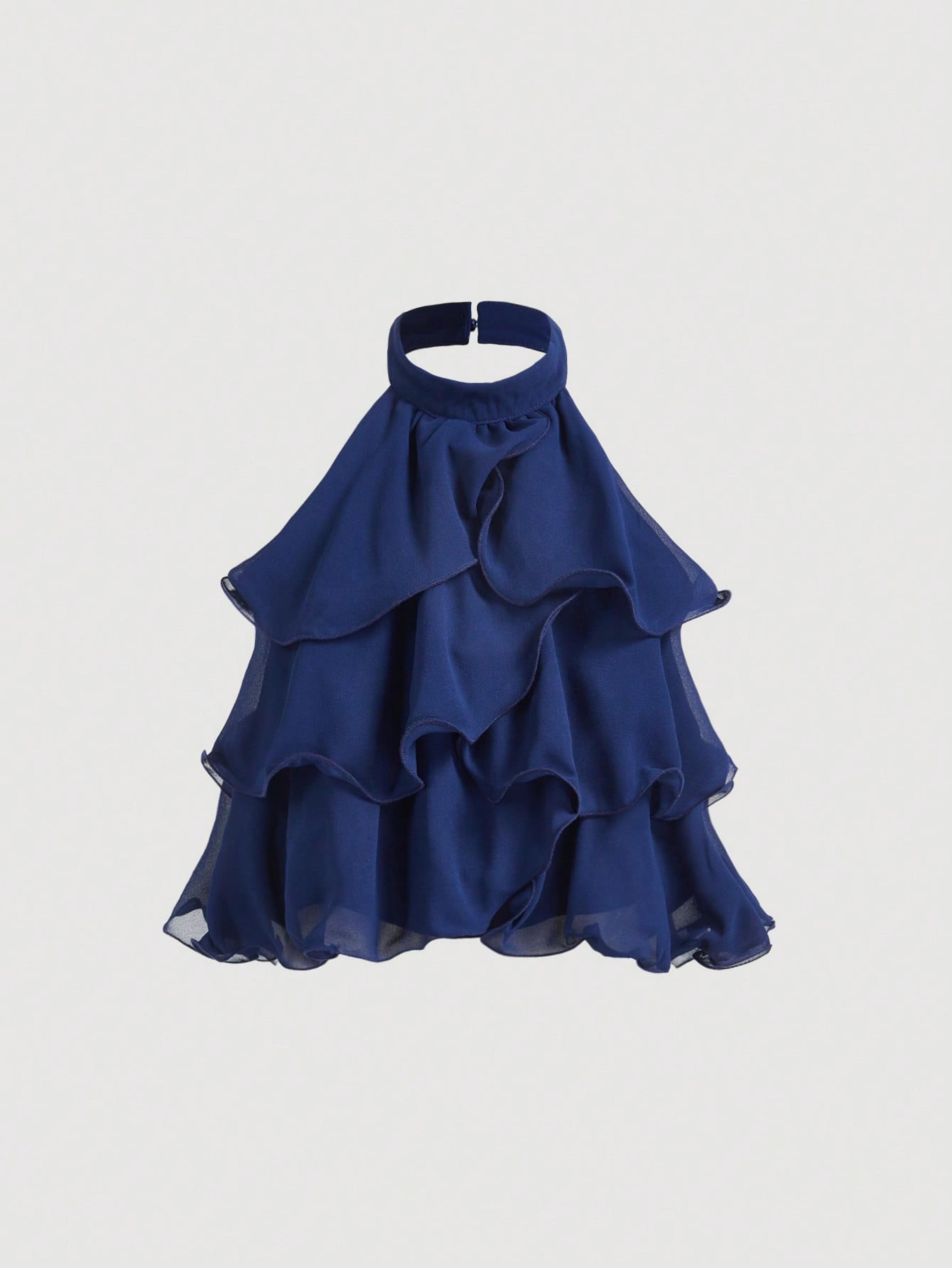 Blusa elegante de múltiples capas vista 1