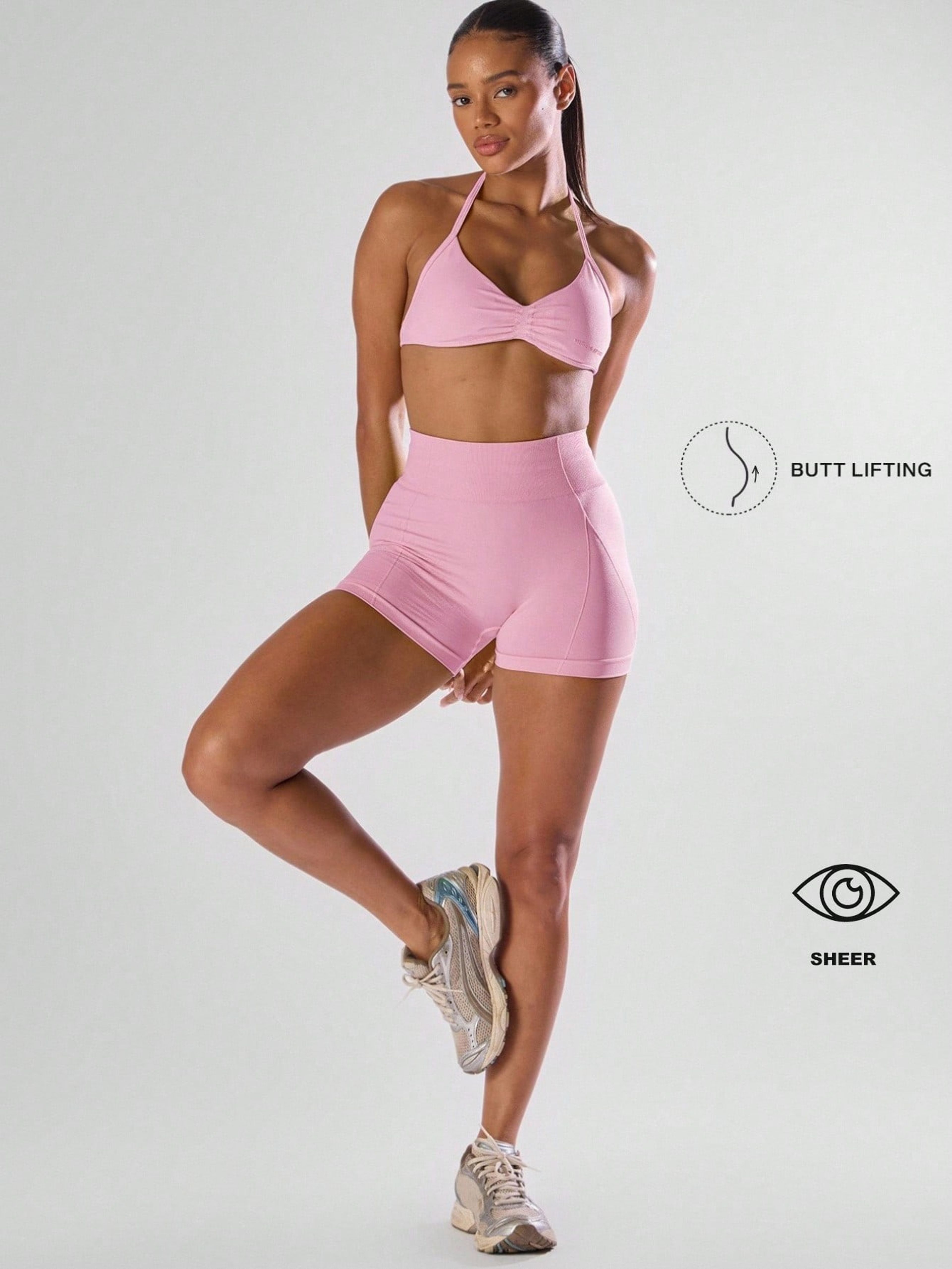 Pastel shades sports shorts